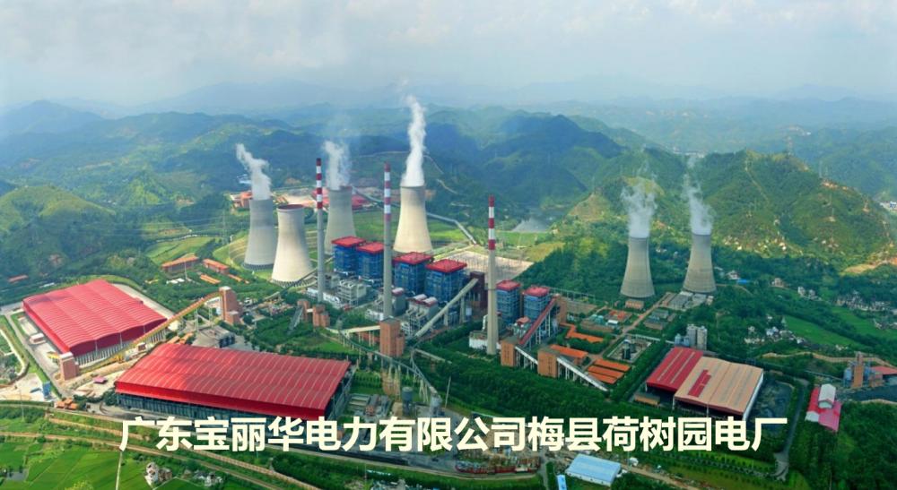 全國(guó)規(guī)模最大的資源綜合利用電廠(chǎng)——梅縣荷樹(shù)園電廠(chǎng)，由上市公司廣東寶麗華新能源股份有限公司（股票簡(jiǎn)稱(chēng)“寶新能源”）投資建設(shè)，總裝機(jī)147萬(wàn)千瓦，總投資65億元。2016年發(fā)電量72億度，供電量68.8億度，實(shí)現(xiàn)工業(yè)總產(chǎn)值34億元。